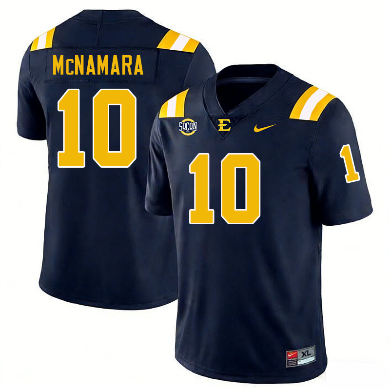 East Tennessee State Buccaneers #10 Jake McNamara College Football Jerseys,Uniforms-Navy